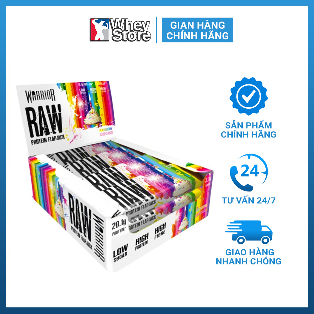 Bánh Bổ Sung Dinh Dưỡng Warrior RAW Protein Bar Chính Hãng