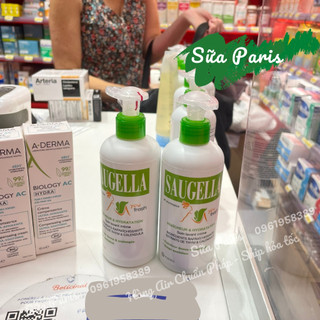 Dung dịch vệ sinh phụ nữ Saugella xanh lá - saugella you fresh chai 200ml, dạng vòi, nội địa pháp_Sữa Paris Aderma