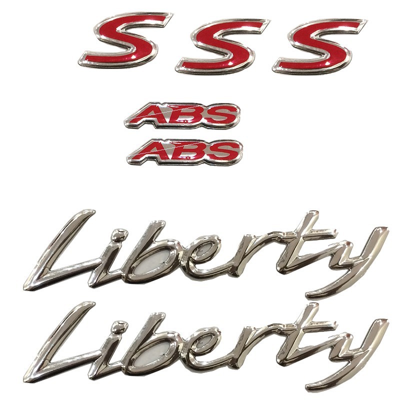 Hàng chuẩn - Trọn bộ tem chữ LIBERTY ABS nổi dán xe máy như mới bền rẻ A131 - Giá lẻ như giá sỉ