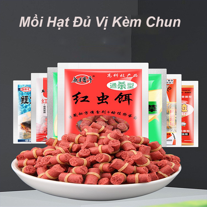 KhaLy Mồi Câu Cá Dạng Viên Kèm Chun Cực Kỳ Nhạy, Gồm Đủ Hương Vị Thơm Bén Cá MC-19