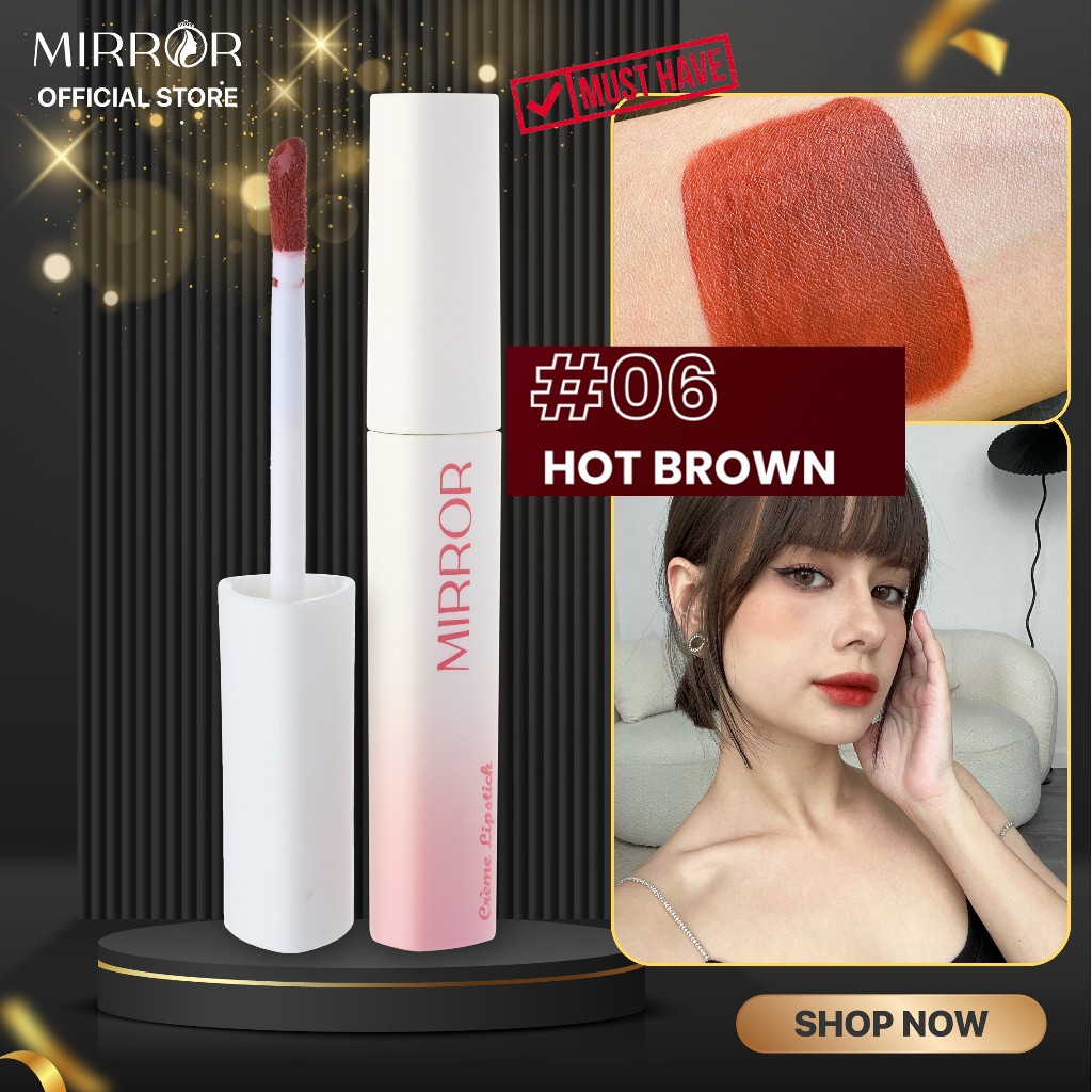 MIRROR Crème Lipstick 2g  - Son kem lì không trôi, nhiều dưỡng - Black Friday