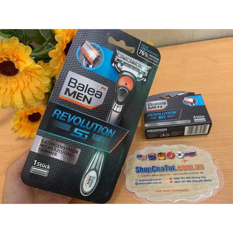💁🏻‍♂️ DAO CẠO RÂU BALEA MEN REVOLUTION KÈM 5 LƯỠI CẠO