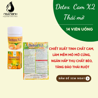 [Có tem ] DETOX X2 - Tinh chất cam , vitamin C, Viên xổ mỡ- giảm mỡ bụng đùi chính hãng NGÂN BÌNH
