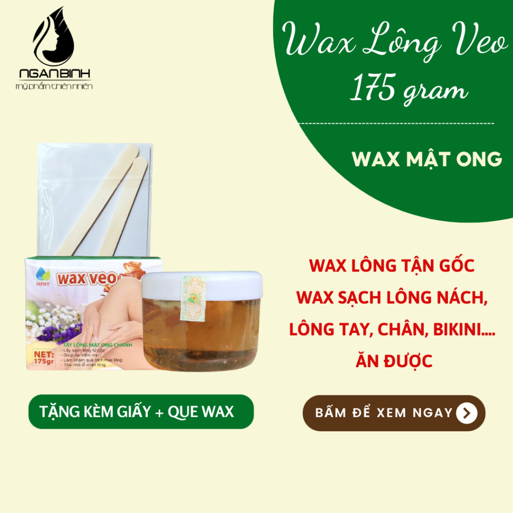 Wax VEO triệt lông vùng nách, lông tay, chân.TẶNG kèm giấy wax và que gạt