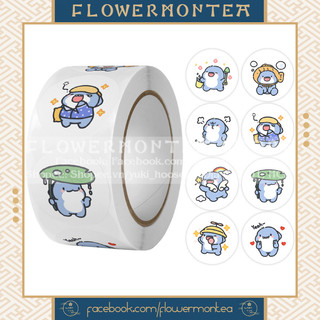Set 90 Sticker Tròn - Cá Mập Xanh Cute