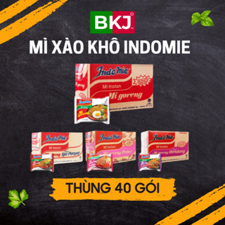 Thùng 40 Gói Mỳ xào khô / Mì Trộn Indomie Đủ Vị: Đặc Biệt, Cay Nồng, Sườn, Bò Cay - BKJ
