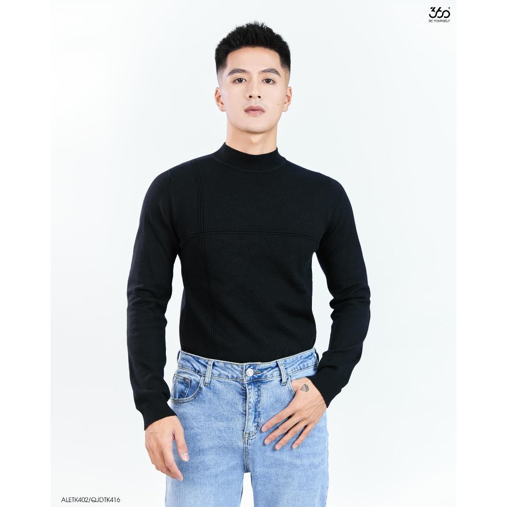 Áo len nam cổ cao thương hiệu 360 Boutique áo thu đông nam chất liệu len cao cấp ấm áp chống bai dão chống xù - ALETK402
