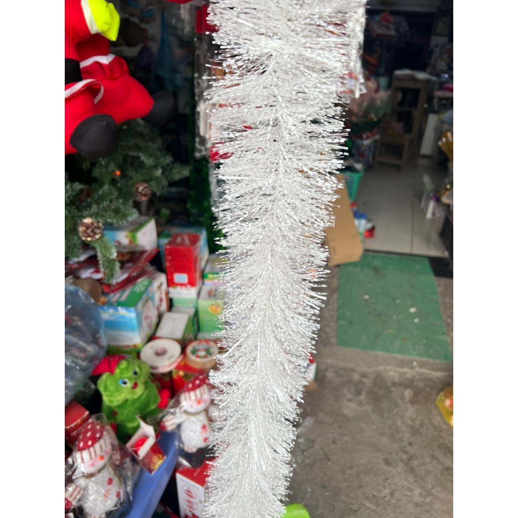 Dây đuôi chồn trang trí noel LinhDo phụ kiện trang trí đẹp treo cửa kính, cây thông cho văn phòng và cửa hàng