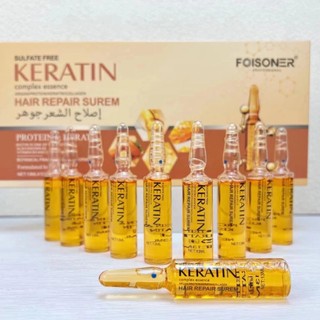 Huyết thanh serum keratin complex essence chính hãng kích mọc tóc, nuôi dưỡng tóc chắc khỏe hộp 10 lọ x 13ml_kem