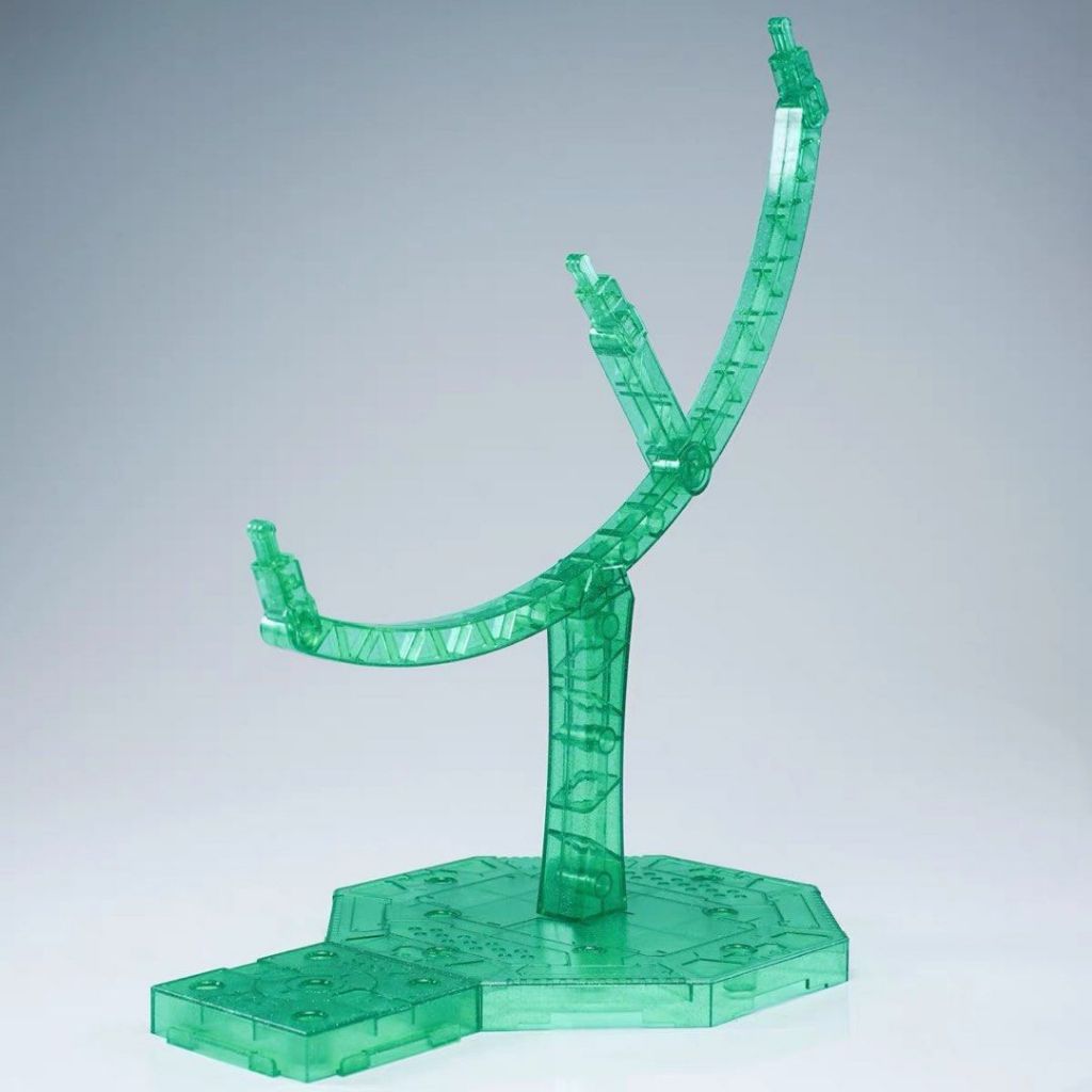 Đế trưng bày giá đỡ mô hình Gundam 3 giá cài EW RG/HG Base màu đen - Trong suốt xanh