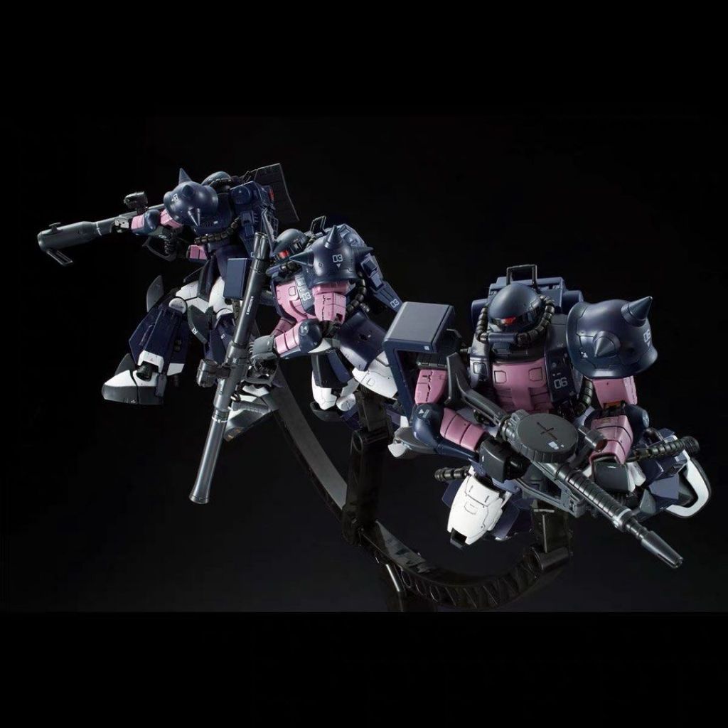 Đế trưng bày giá đỡ mô hình Gundam 3 giá cài EW RG/HG Base màu đen - Trong suốt xanh