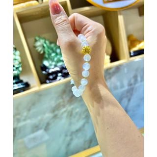 Vòng chuỗi đeo tay nữ đá Mặt trăng Moonstone-Lắc tay vòng chuỗi tay đá phong thuỷ tài lộc Gia An