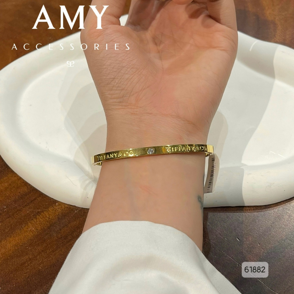 Lắc Tay Amy Mẫu Tiffany&Co Vòng Tay Phói Chữ Màu Vàng Sang Trọng