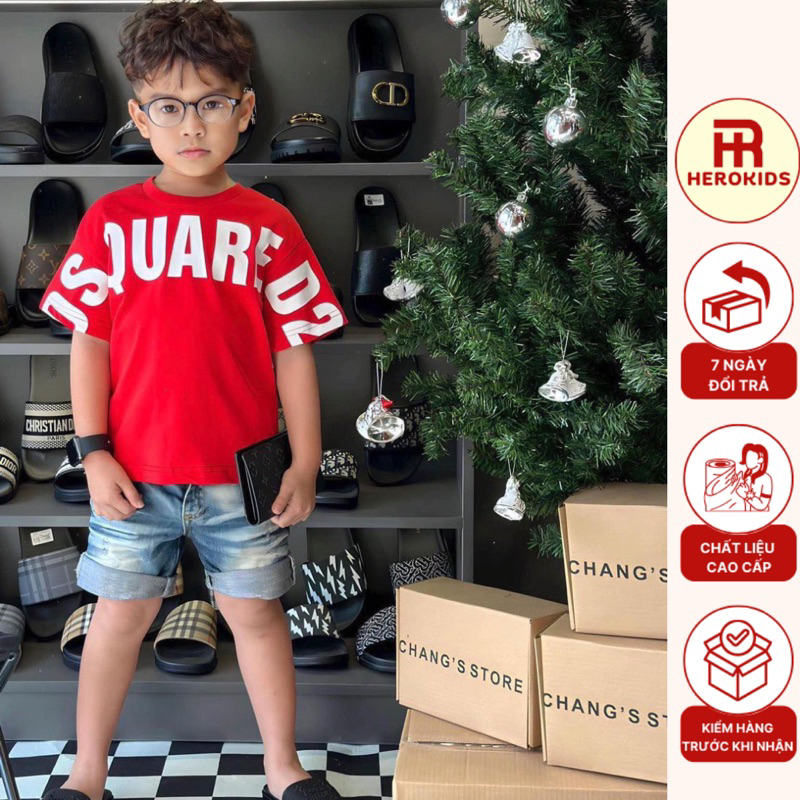 Áo thun cho bé hotrend kiểu dáng đi đầu xu hướng các bé diện lên chuẩn boy phố_7307 HERO KIDS