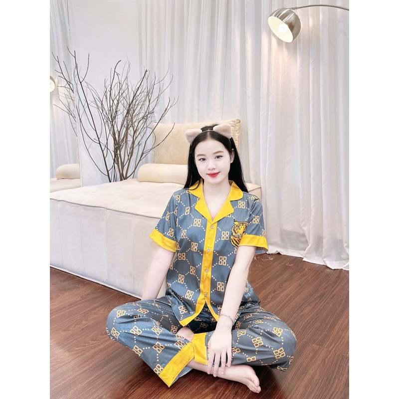 Đồ ngủ pyjama Mia lụa xước mềm mại