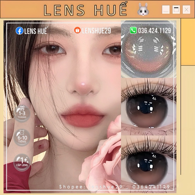 ✨(𝗛𝗔̀𝗡𝗚 𝗖𝗢́ 𝗖𝗔̣̂𝗡) - Lens xám pha hồng LOANG FILTER màu tone Hàn, Trung nhẹ nhàng - Lens Huế 🐰