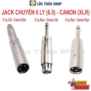 Jack chuyển canon ra 6 ly - đầu chuyển canon ra jack 6.5 - jack chuyển canon xlr đực cái ra 6 ly đực cái