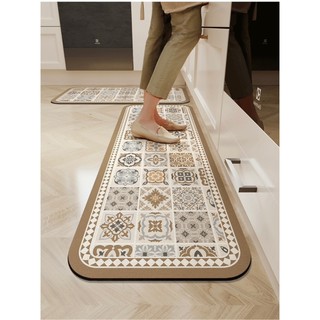 Bộ 2 Thảm nhà Bếp,thảm chùi chân trải sàn thấm nước hình thú phòng khách phòng tắm 3D chống trượt