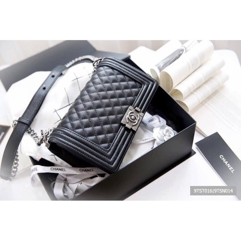 Túi dây xích da hạt khoá vàng-khoá bạc box nam châm