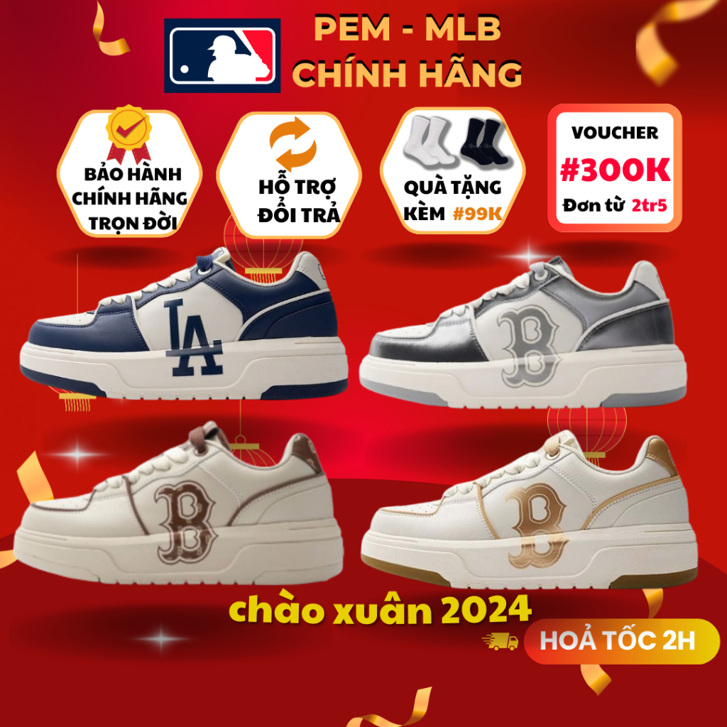 MLB Liner cổ thấp chính hãng bản cực đẹp 2023, độn đế cao 5-7cm, check ra FAKE hoàn tiền X3