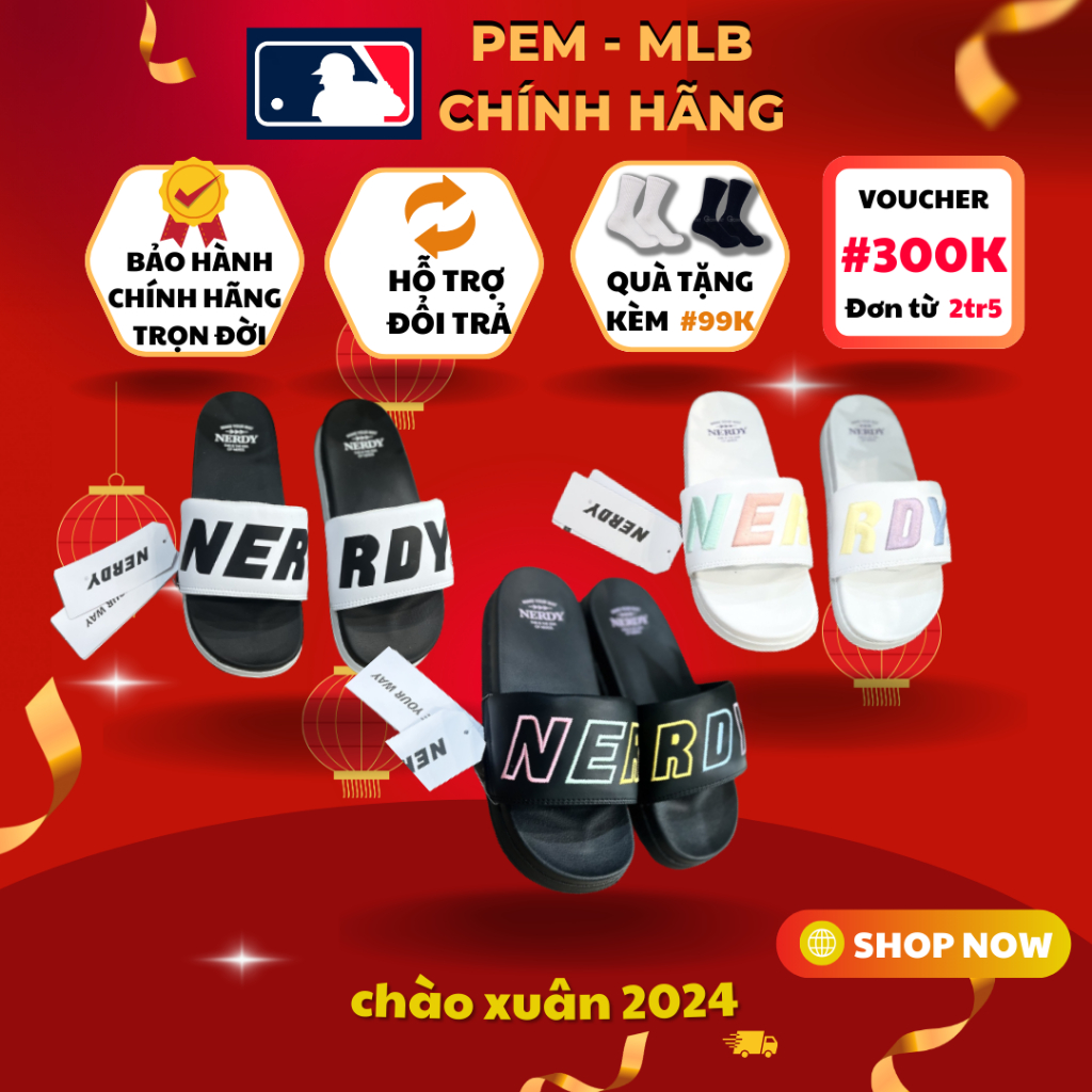Bộ sưu tập DÉP NERDY new real full box tag authentic đế cao 5cm