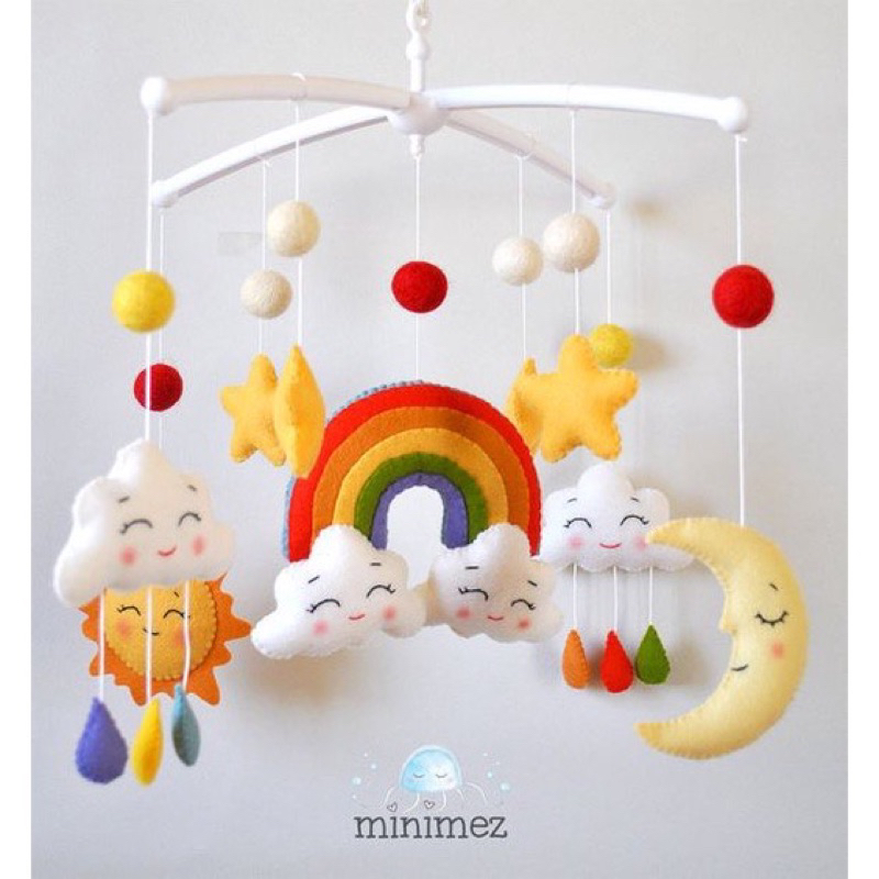 Đồ Chơi Treo Nôi Cũi Sắc Màu Kích Thích Thị Giác Cho Bé Sơ Sinh