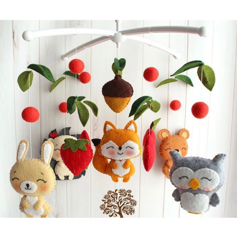 Đồ Chơi Treo Nôi Cũi Sắc Màu Kích Thích Thị Giác Cho Bé Sơ Sinh