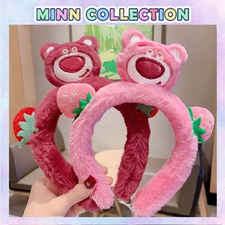 Băng đô cài tóc rửa mặt hình thú gấu dâu Hàn Quốc dễ thương nữ Minn Collection bờm makeup, trang điểm