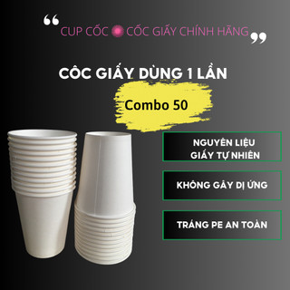 50 chiếc cốc giấy 30ml cốc giấy 1oz hàn quốc cao cấp