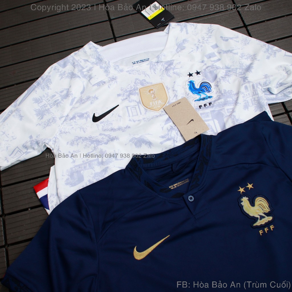 Bộ Quần Áo Bóng Đá, Đồ Đá Banh Đội Tuyển Pháp Euro 2024 - Áo Tuyển Pháp Sân Nhà Sân Khách WC 2023/24 - Vải Thái Cao Cấp