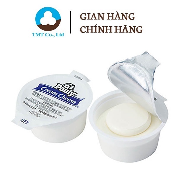 Phô mai kem nhập khẩu từ Mỹ 28g/hũ Cream Cheese Pauly lốc 6 dùng trong Salat