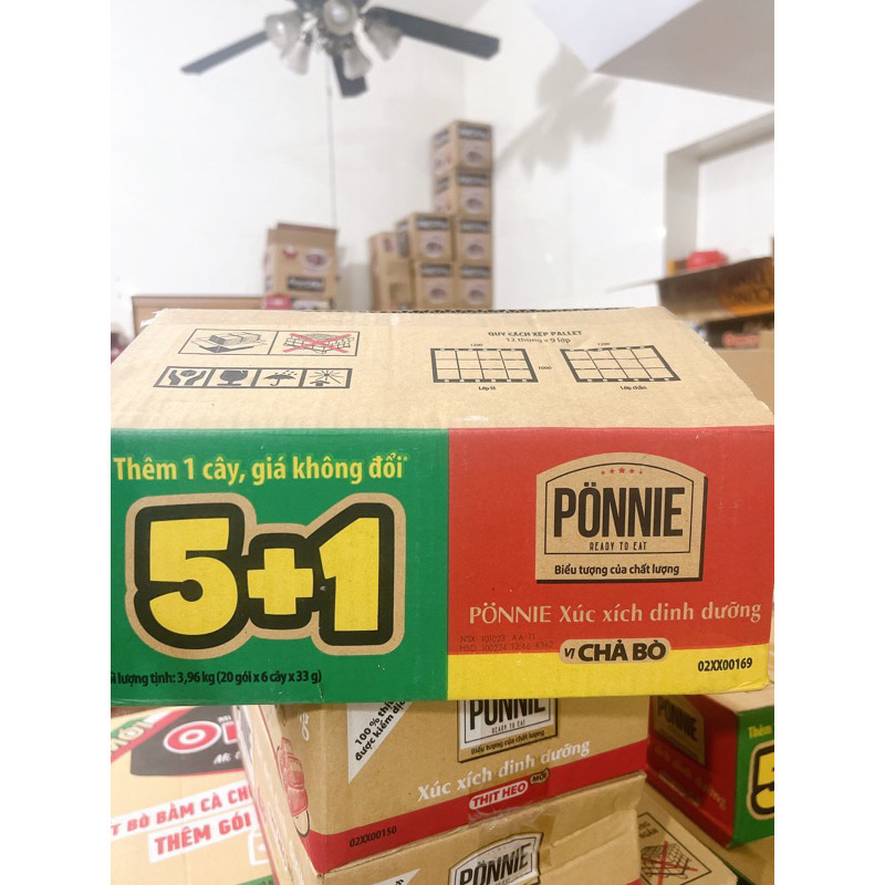 Thùng Xúc Xích Dinh Dưỡng Ponnie Thịt Heo/Bò