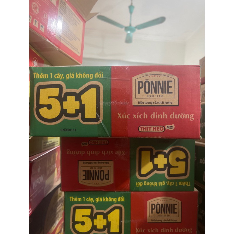 Thùng Xúc Xích Dinh Dưỡng Ponnie Thịt Heo/Bò