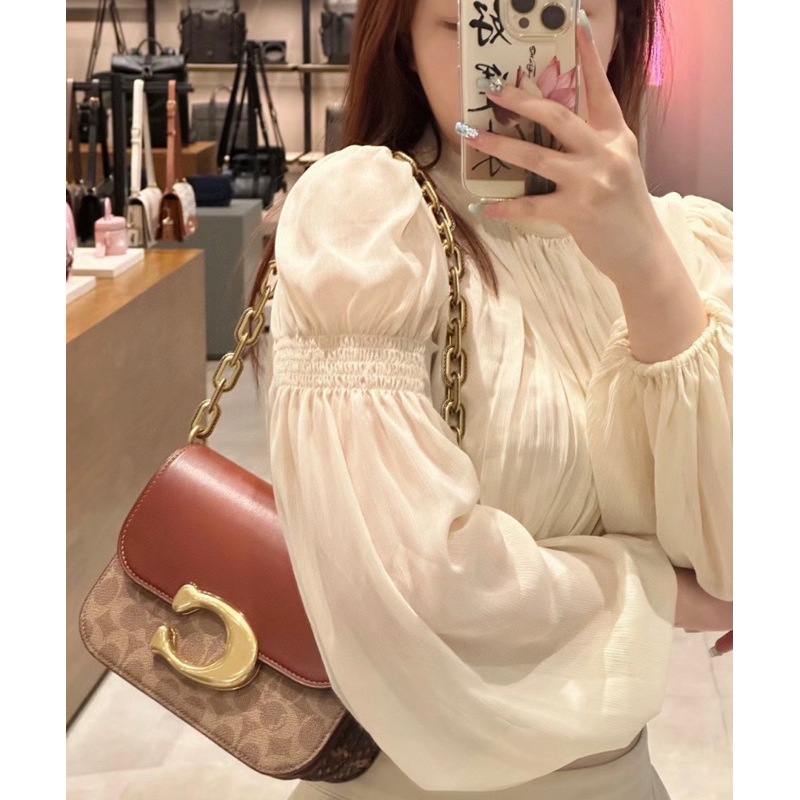 Túi coach idol phối hoạ tiết đeo chéo nữ