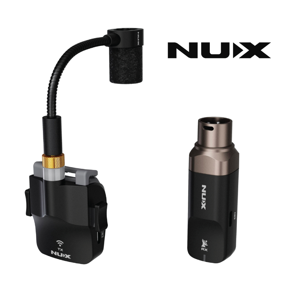 Bộ Micro thu âm không dây Saxophone, Wireless System Saxophone - Nux B-6 (B6) - Hộp đựng sạc cùng lú