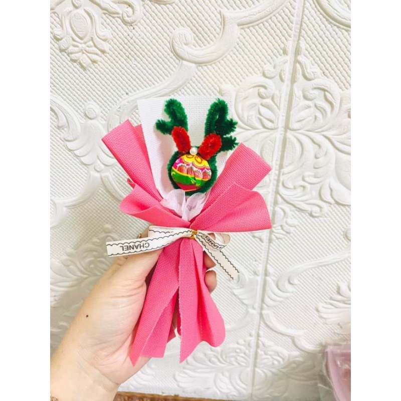 Bó hoa mini kẹo tặng noel.