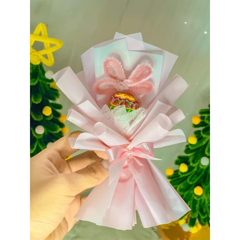 Bó hoa mini kẹo tặng noel.