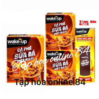 Cà phê hòa tan wake up sữa đá việt nam - hộp 10 gói x 24g
