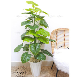 Cây trang trí - cây giả decor cao 110cm gồm 36 lá