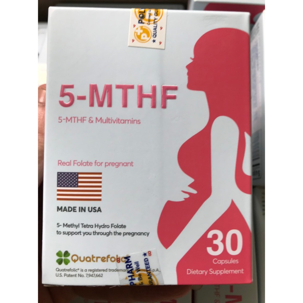 5MTHF bổ sung acid folic 5mthf, ngừa dị tật thai nhi, tăng thụ thai, giảm nguy cơ sảy thai