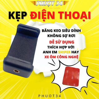Đầu kẹp điện thoại giá đỡ điện thoại xe máy kèm miếng dán 3m.