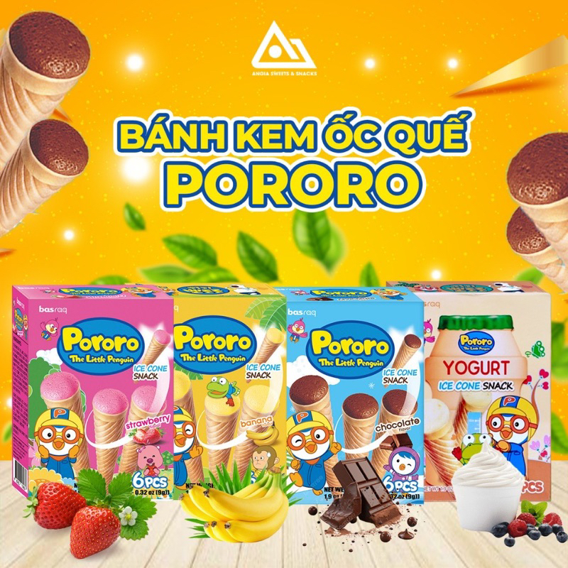 Bánh Kem Que Ốc Quế Glico Nhật Bản - gói 10 bánh