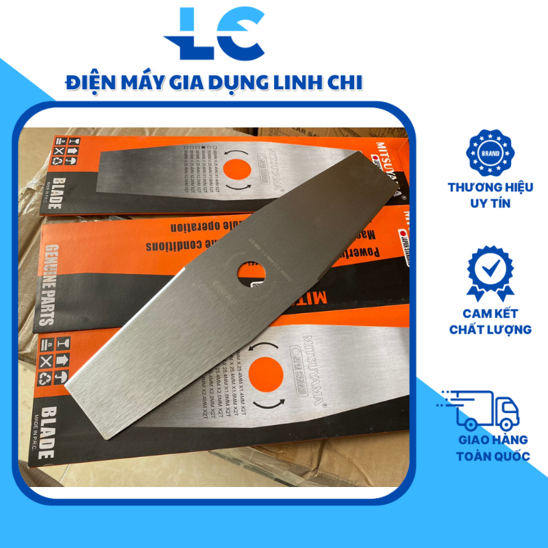 Lưỡi Dao Cắt Cỏ Nhật Bản Mitsuyama Vinafarm 35.5 cm, Lưỡi Dao Phát Cỏ Sắc Bén, Chất Liệu Thép Hợp Ki
