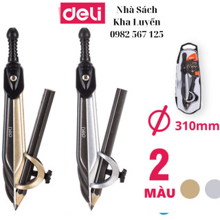 Compa kim loại chì gỗ, chì kim deli 20402/8621/8622/8615/8616. đồ dùng học tập, giao màu ngẫu nhiên