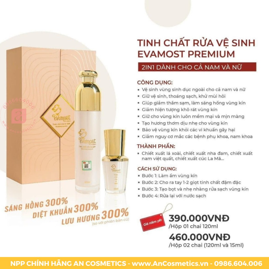 Evamost - Dung Dịch Vệ Sinh Evamost mẫu mới