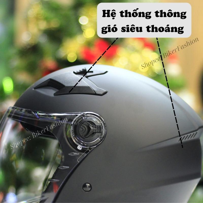 Mũ bảo hiểm 3/4 Royal M268 có 2 kính chính hãng size L và XL cho nam và nữ