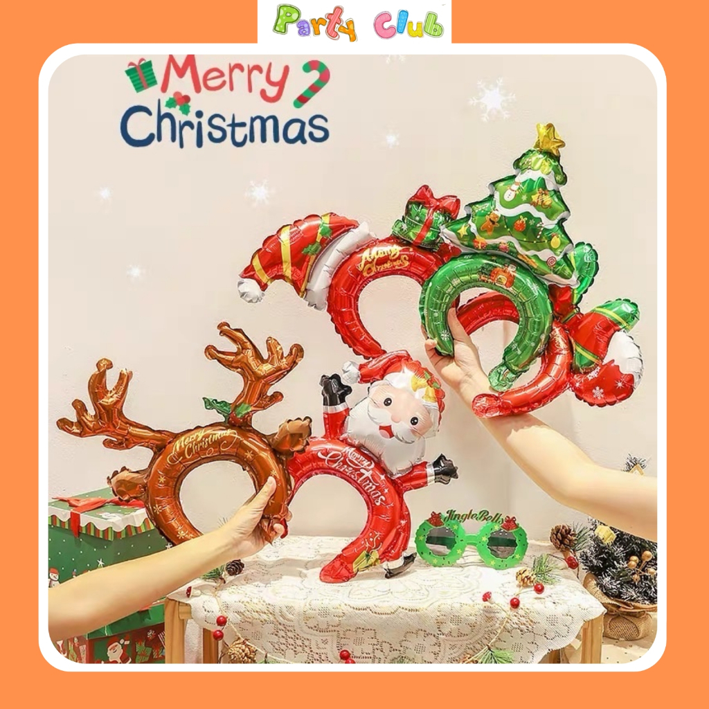 Bờm bóng Noel trang trí giáng sinh cho bé combo 50- 30 -10 bóng