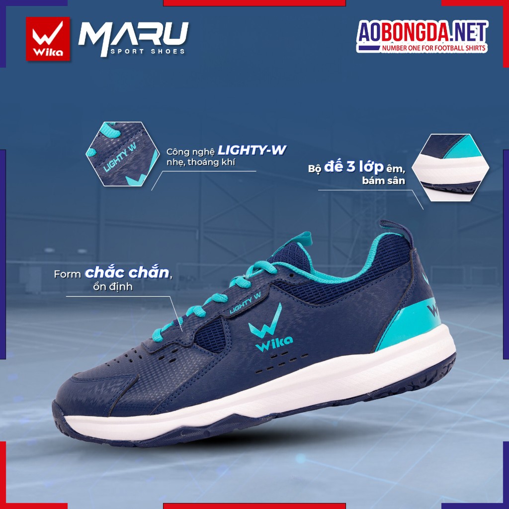 Giày Bóng Chuyền Giày Câu Lông Nam Nữ Wika Maru Chính Hãng, Giày Thể Thao Đế Đệm Eva Nhẹ Êm Thoải Mái Vận Động