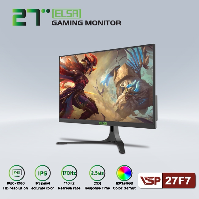 Màn Hình Phẳng ELSA 27F7 IPS