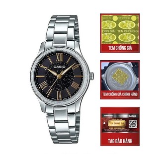 Đồng hồ nữ CASIO chính hãng LTP-E164D, dây kim loại